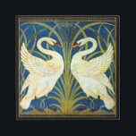 Art Deco Swans Mouse Pad<br><div class="desc">Pair of art deco swans in the reeds and water.</div>
