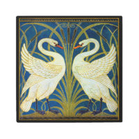 Art Deco Swans Mouse Pad