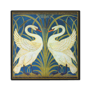 Art Deco Swans Mouse Pad