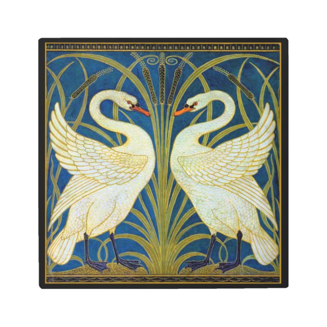 Art Deco Swans Mouse Pad (Front)
