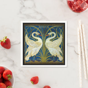 Art Deco Swans Napkins