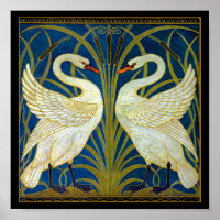 Art Deco Swans