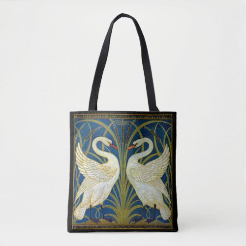 Art Deco Swans Tote Bag