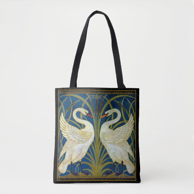 Art Deco Swans Tote Bag (Front)