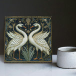 Art Deco Swans Wall Decor Art Nouveau Swan Ceramic Ceramic Tile<br><div class="desc">Welcome to CreaTile! Here you will find handmade tile designs that I have personally crafted and vintage ceramic and porcelain clay tiles, whether stained or natural. I love to design tile and ceramic products, hoping to give you a way to transform your home into something you enjoy visiting again and...</div>
