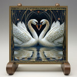 Art Deco Swans Wall Decor Art Nouveau Swan Ceramic Tile<br><div class="desc">Welcome to CreaTile! Here you will find handmade tile designs that I have personally crafted and vintage ceramic and porcelain clay tiles, whether stained or natural. I love to design tile and ceramic products, hoping to give you a way to transform your home into something you enjoy visiting again and...</div>
