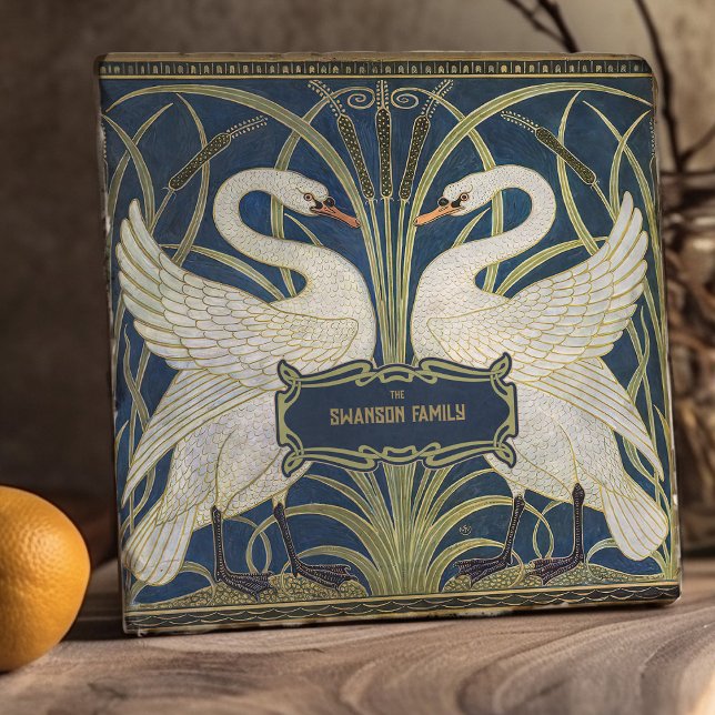 Art Deco Swans Wall Decor Art Nouveau Swan Trivet (Creator Uploaded)