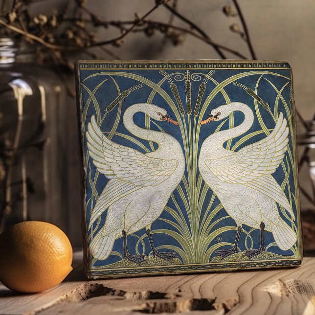 Art Deco Swans Wall Decor Art Nouveau Swan Trivet (Creator Uploaded)