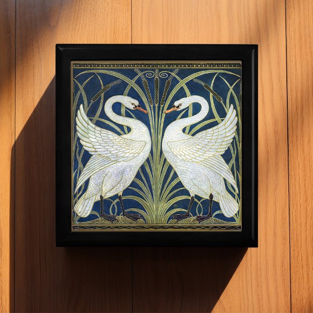 Art Deco Swans Walter Crane Art Nouveau Swan Gift Box (Creator Uploaded)
