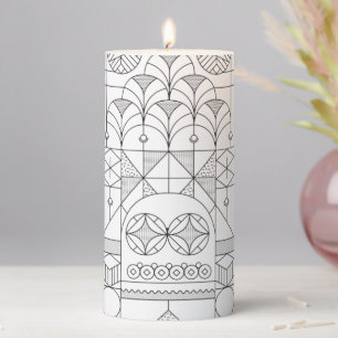 Art Deco Symmetry Lines Candle