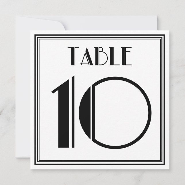 Art Deco Table Number 10 (Front)