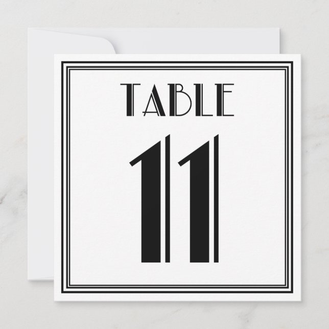 Art Deco Table Number 11 (Front)