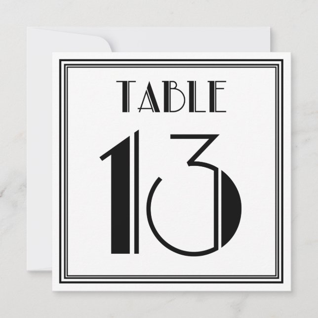 Art Deco Table Number 13 (Front)