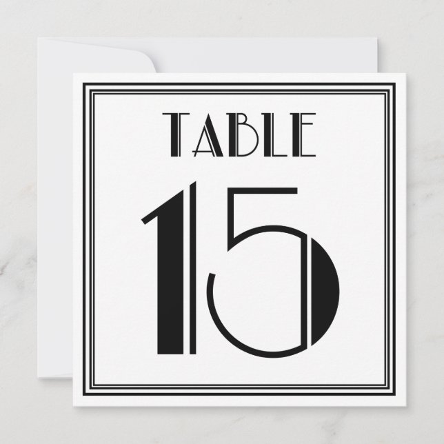 Art Deco Table Number 15 (Front)