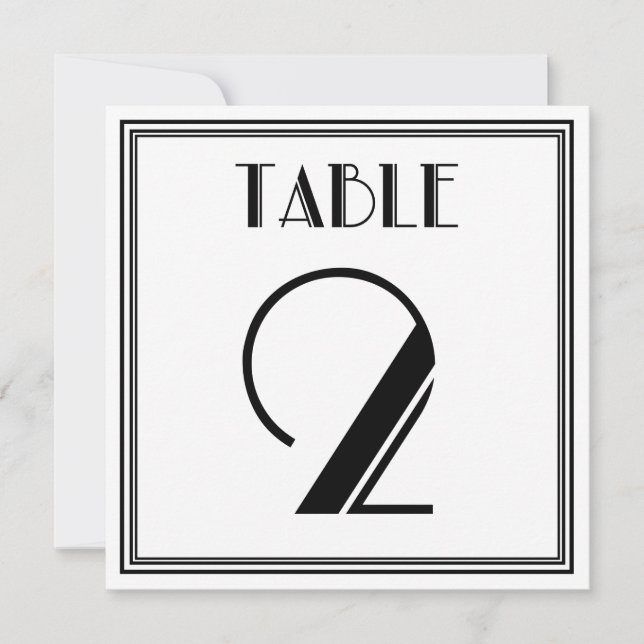 Art Deco Table Number 2 (Front)