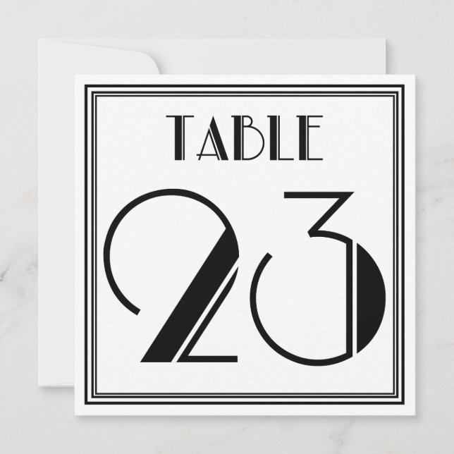Art Deco Table Number 23 (Front)
