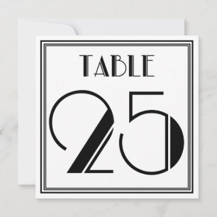 Art Deco Table Number 25