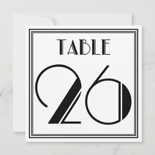 Art Deco Table Number 26
