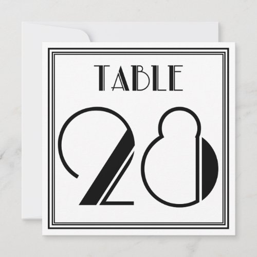 Art Deco Table Number 28