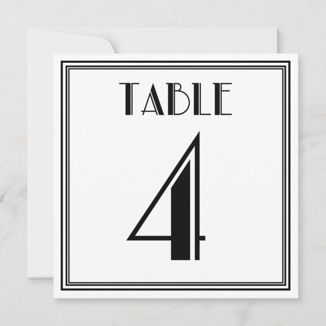 Art Deco Table Number 4 (Front)