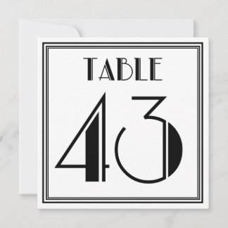 Art Deco Table Number 43