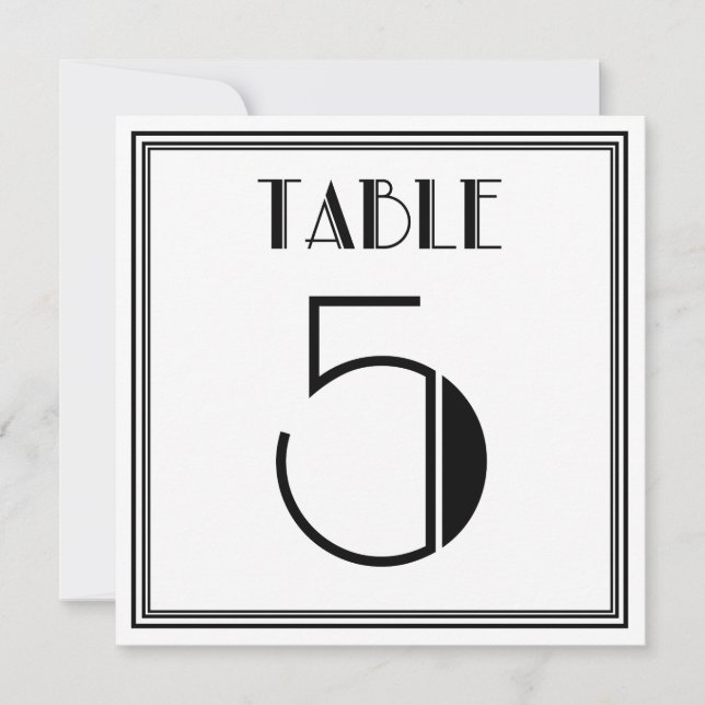 Art Deco Table Number 5 (Front)