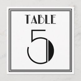 Art Deco Table Number 5