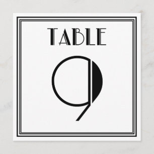 Art Deco Table Number 9