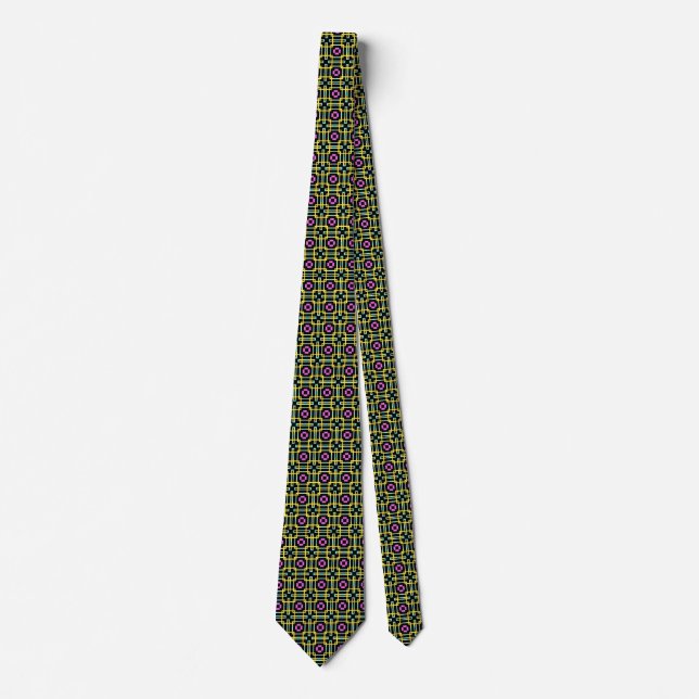 Art Deco Tartan Neck Tie (Front)