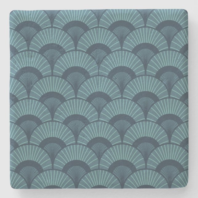 Art Deco Teal Coaster (Front)