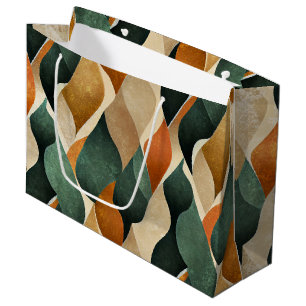 Art Deco Teal & Gold Geometric Pattern (4) Large Gift Bag