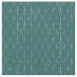 Art Deco Teal Silver Diamond Fan Fabric