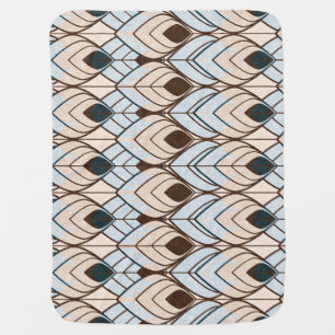 Art Deco: Textured Seamless Ornament. Baby Blanket