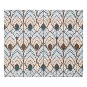 Art Deco: Textured Seamless Ornament. Duvet Cover