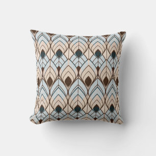 Art Deco: Textured Seamless Ornament. Throw Pillow
