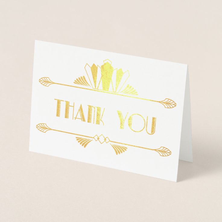 Art Deco Thank You Cards Zazzle