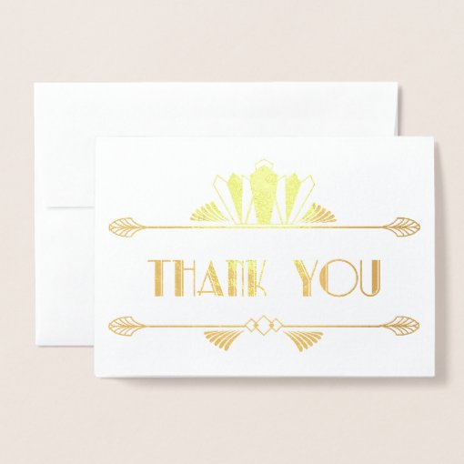 Art Deco Thank You Cards Zazzle