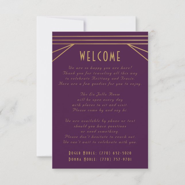 Art Deco Thank You Note Cards (Front)