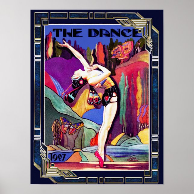 Art Deco "The Dance 1927" Cover Poster (Front)
