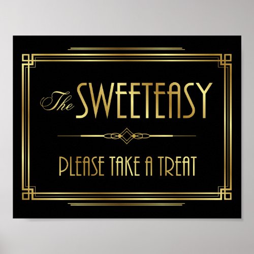 Art Deco THE SWEETEASY Sign Print