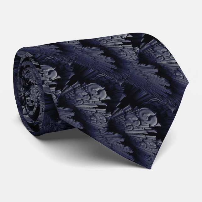 Art Deco Theater Neck Tie (Rolled)