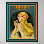 Art Deco Theatre Magazine Poster 16 x 20<br><div class="desc">Vintage Theatre Magazine Cover Poster -16 x 20</div>