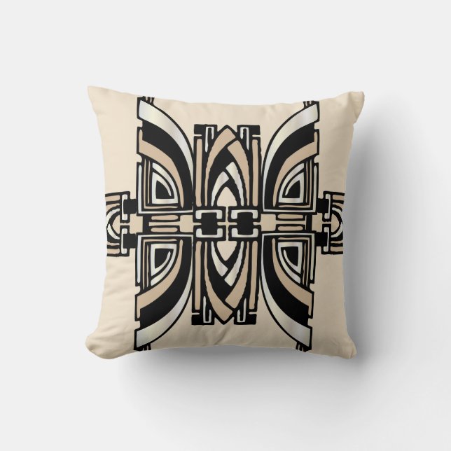 Art Deco Throw Pillow (Front)