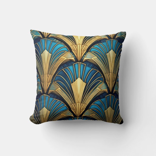 Art Deco Throw Pillow (Front)