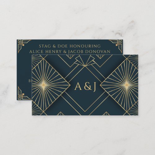 Art Deco Tickets Jack and Jill Stag and Doe 