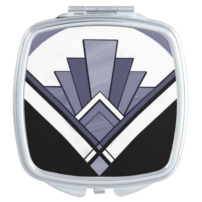 Art Deco Tile Compact Lilac Compact Mirror (Front)