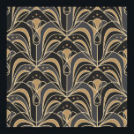 Art Deco Tile Floral. Bluebell flower Poster<br><div class="desc">Art Deco tile stylized floral ornament with bluebells (gray and sand colors)</div>