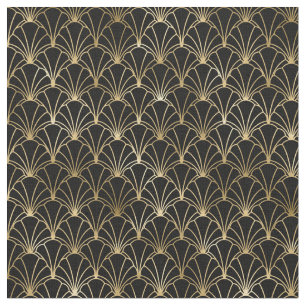 art deco tiled pattern Fabric 