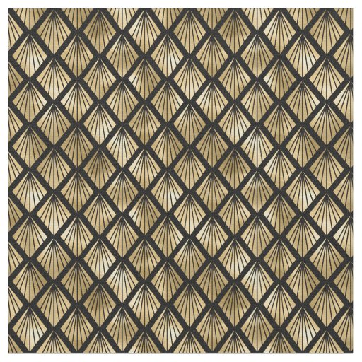 art deco tiled pattern Fabric 