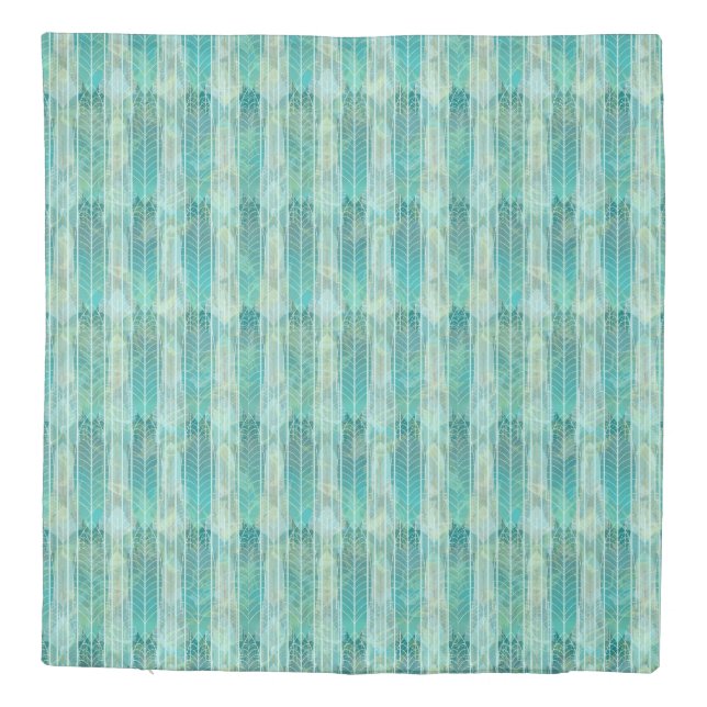 Art Deco to Art Nouveau Retro Mod Reversible Duvet Cover (Back)